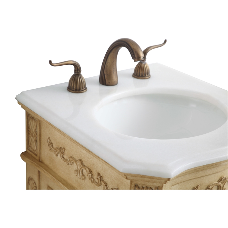 Elegant Kitchen and Bath Danville Single Solid Wood Bathroom Vanity in Beige