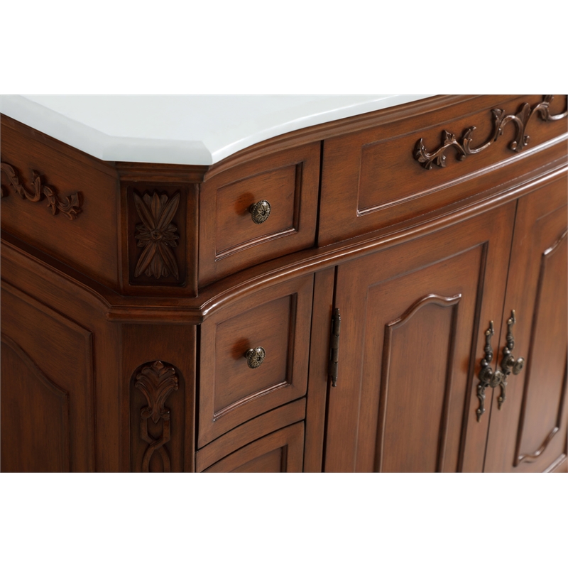 Elegant Kitchen and Bath Danville Single Solid Wood Bathroom Vanity in Brown