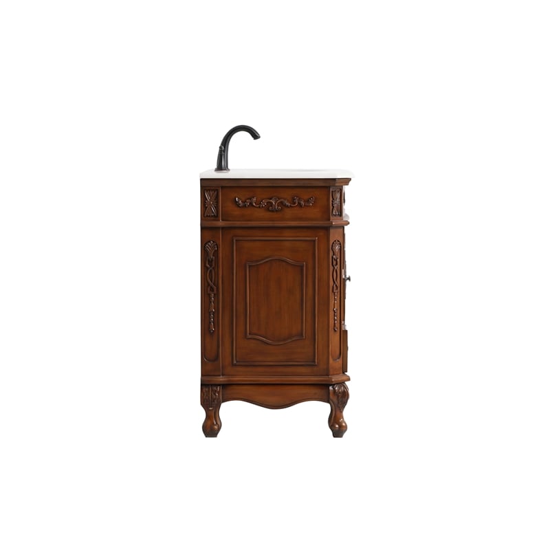 Elegant Kitchen and Bath Danville Single Solid Wood Bathroom Vanity in Brown