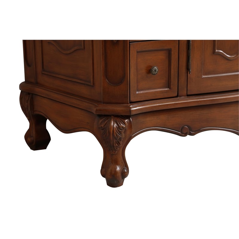 Elegant Kitchen and Bath Danville Single Solid Wood Bathroom Vanity in Brown