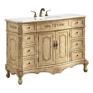 Elegant Kitchen and Bath Danville 48&quot Solid Wood Bathroom Vanity in Light Beige