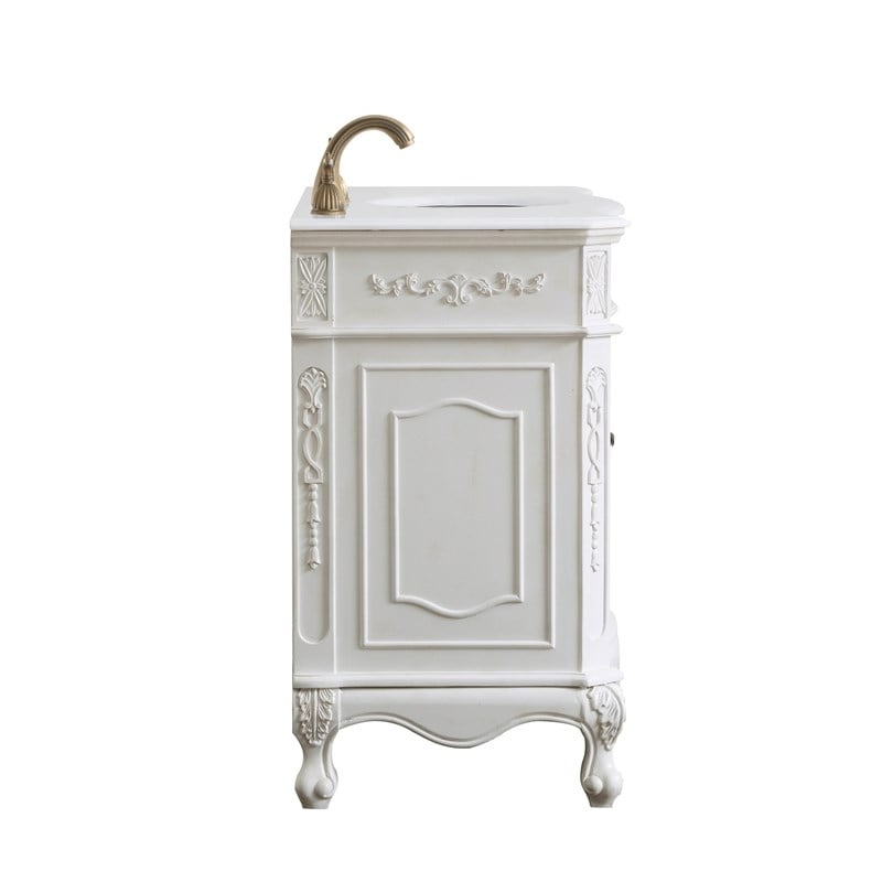 Elegant Kitchen and Bath Danville Single Solid Wood Bathroom Vanity in White