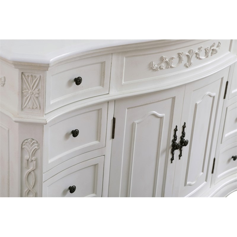 Elegant Kitchen and Bath Danville Single Solid Wood Bathroom Vanity in White