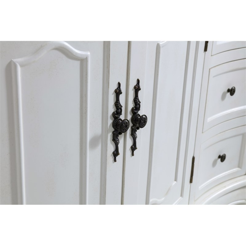 Elegant Kitchen and Bath Danville Single Solid Wood Bathroom Vanity in White