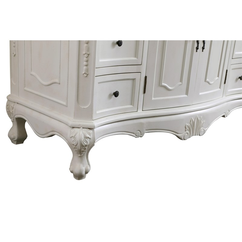 Elegant Kitchen and Bath Danville Single Solid Wood Bathroom Vanity in White