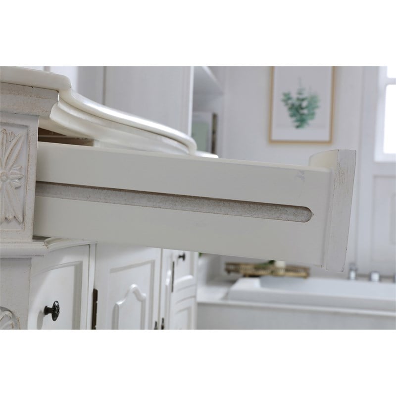 Elegant Kitchen and Bath Danville Single Solid Wood Bathroom Vanity in White