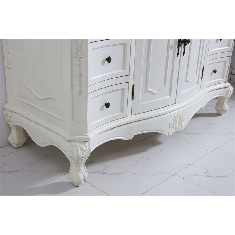 Elegant Kitchen and Bath Danville Single Solid Wood Bathroom Vanity in White