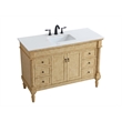 Elegant Kitchen and Bath Lexington Single Solid Wood Bathroom Vanity in Beige