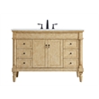 Elegant Kitchen and Bath Lexington Single Solid Wood Bathroom Vanity in Beige