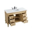 Elegant Kitchen and Bath Lexington Single Solid Wood Bathroom Vanity in Beige