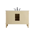 Elegant Kitchen and Bath Lexington Single Solid Wood Bathroom Vanity in Beige