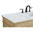 Elegant Kitchen and Bath Lexington Single Solid Wood Bathroom Vanity in Beige