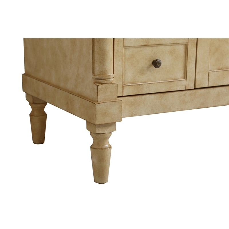 Elegant Kitchen and Bath Lexington Single Solid Wood Bathroom Vanity in Beige