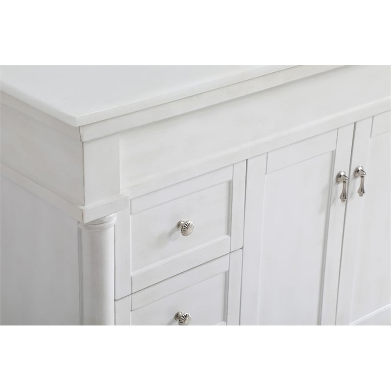 Elegant Kitchen and Bath Lexington Single Solid Wood Bathroom Vanity in White