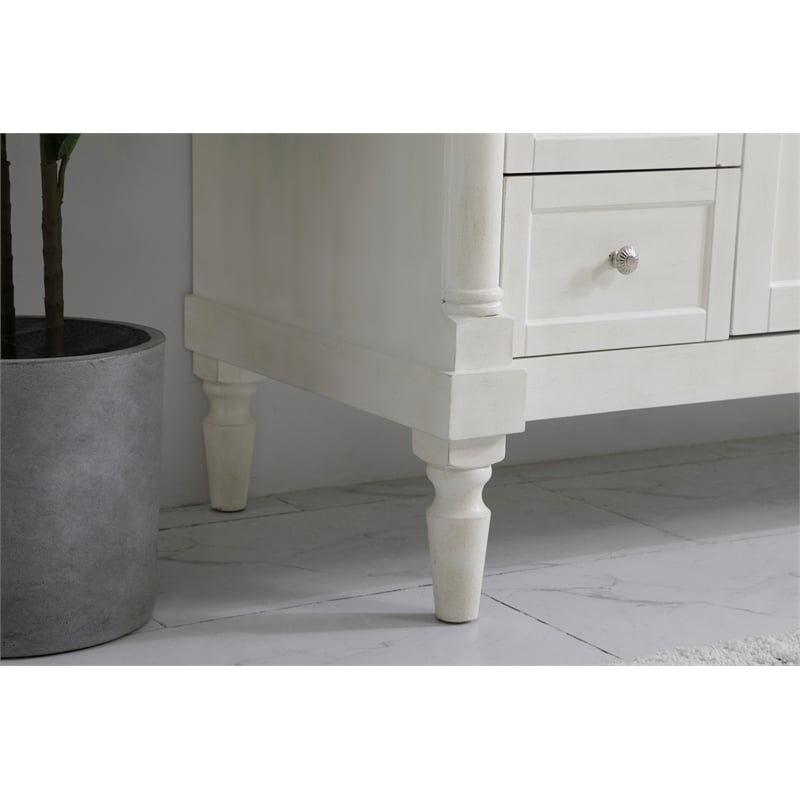 Elegant Kitchen and Bath Lexington Single Solid Wood Bathroom Vanity in White