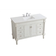 Elegant Kitchen and Bath Lexington Single Solid Wood Bathroom Vanity in White