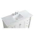 Elegant Kitchen and Bath Lexington Single Solid Wood Bathroom Vanity in White