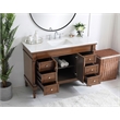 Elegant Kitchen and Bath Lexington Single Solid Wood Bathroom Vanity in Walnut