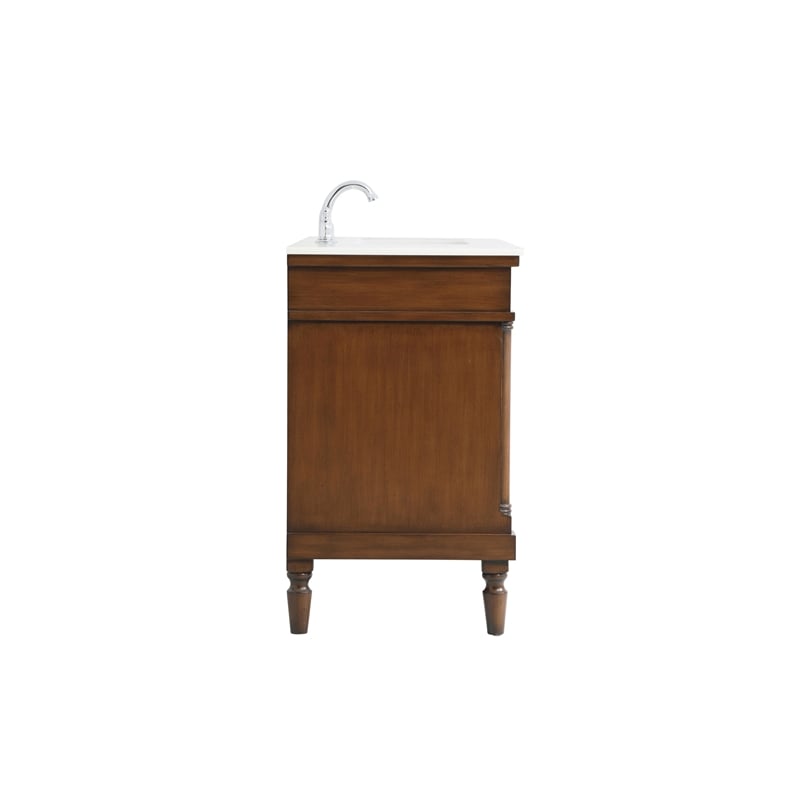 Elegant Kitchen and Bath Lexington Single Solid Wood Bathroom Vanity in Walnut