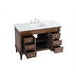 Elegant Kitchen and Bath Lexington Single Solid Wood Bathroom Vanity in Walnut