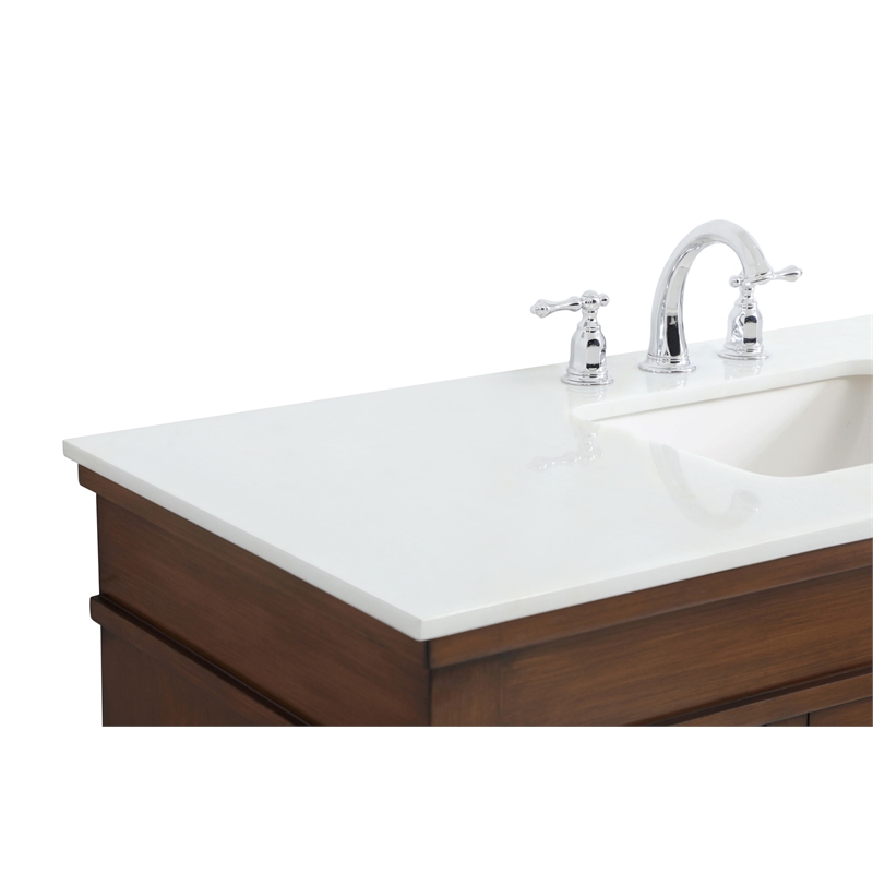 Elegant Kitchen and Bath Lexington Single Solid Wood Bathroom Vanity in Walnut