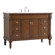 Elegant Kitchen and Bath Lexington Single Solid Wood Bathroom Vanity in Walnut