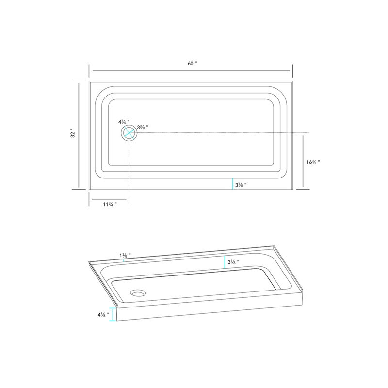 Elegant Kitchen and Bath Laredo 60x32