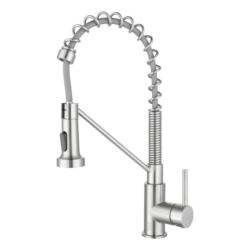 Elegant Kitchen and Bath Yara Brass Kitchen Faucet in Brushed Nickel