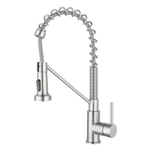 Elegant Kitchen and Bath Yara Brass Kitchen Faucet in Brushed Nickel
