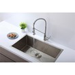 Elegant Kitchen and Bath Yara Brass Kitchen Faucet in Brushed Nickel