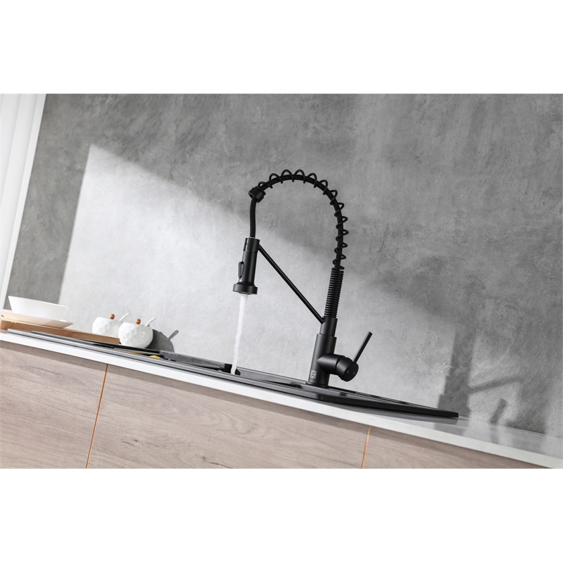 Elegant Kitchen and Bath Yara Brass Kitchen Faucet in Matte Black