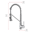 Elegant Kitchen and Bath Yara Brass Kitchen Faucet in Chrome & Black