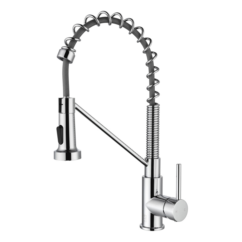 Elegant Kitchen and Bath Yara Brass Kitchen Faucet in Chrome & Black