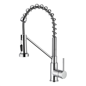Elegant Kitchen and Bath Yara Brass Kitchen Faucet in Chrome & Black