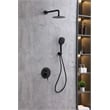 Elegant Kitchen and Bath George Brass Shower Faucet System in Matte Black