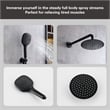 Elegant Kitchen and Bath George Brass Shower Faucet System in Matte Black