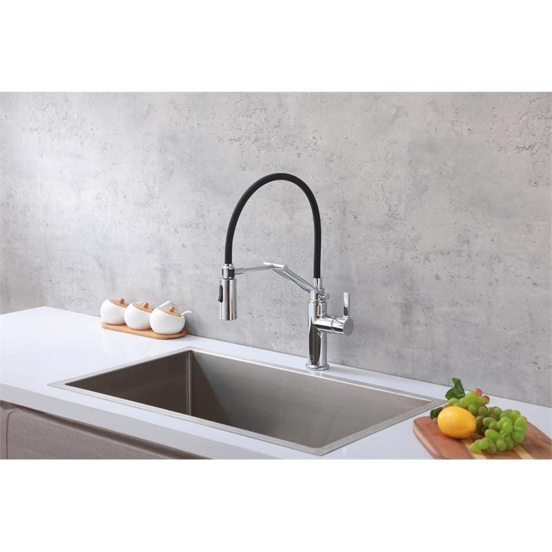 Elegant Kitchen and Bath Leonardo Brass Kitchen Faucet in Chrome