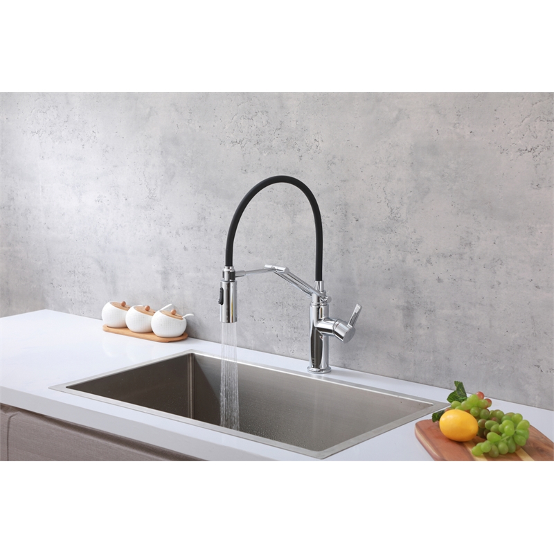 Elegant Kitchen and Bath Leonardo Brass Kitchen Faucet in Chrome