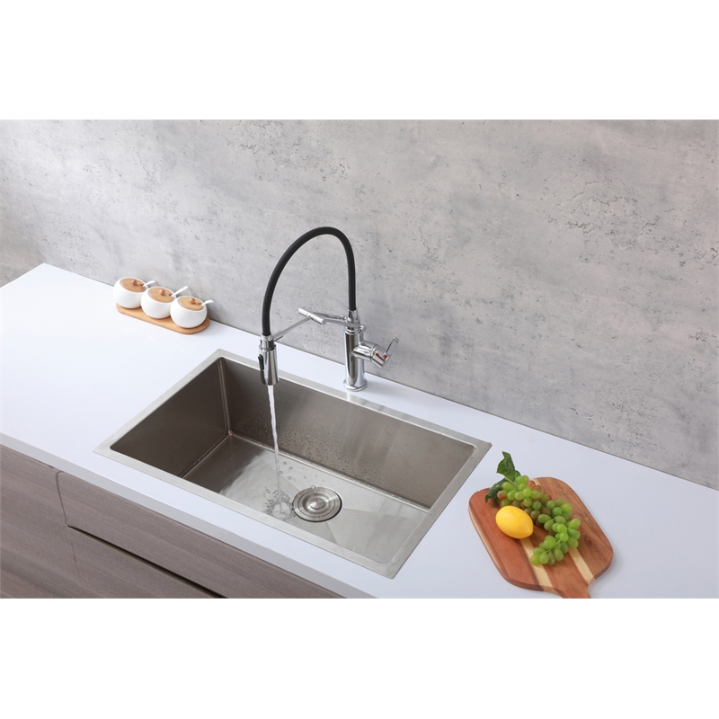 Elegant Kitchen and Bath Leonardo Brass Kitchen Faucet in Chrome