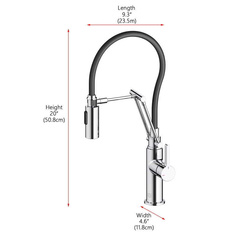 Elegant Kitchen and Bath Leonardo Brass Kitchen Faucet in Chrome