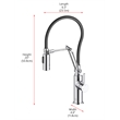 Elegant Kitchen and Bath Leonardo Brass Kitchen Faucet in Chrome