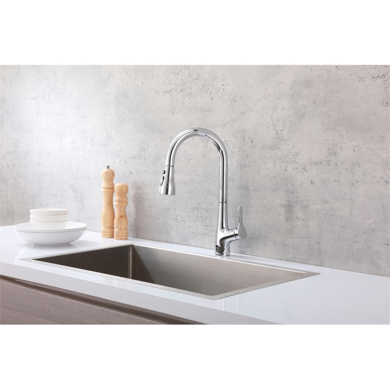 Elegant Kitchen and Bath Andrea Brass Kitchen Faucet in Chrome