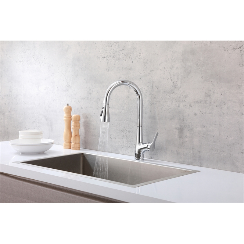 Elegant Kitchen and Bath Andrea Brass Kitchen Faucet in Chrome
