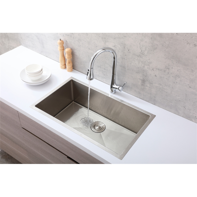 Elegant Kitchen and Bath Andrea Brass Kitchen Faucet in Chrome