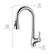 Elegant Kitchen and Bath Andrea Brass Kitchen Faucet in Chrome
