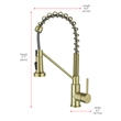Elegant Kitchen and Bath Yara Brass Kitchen Faucet in Brushed Gold