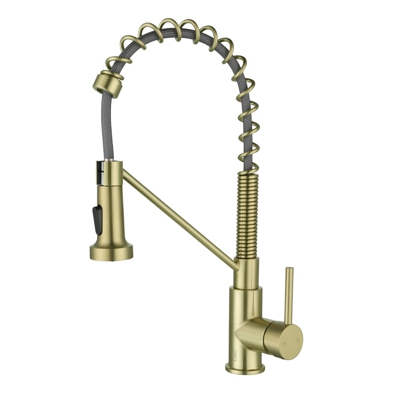 Elegant Kitchen and Bath Yara Brass Kitchen Faucet in Brushed Gold