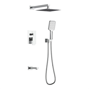 Elegant Kitchen and Bath Petar Brass Shower Faucet System in Chrome