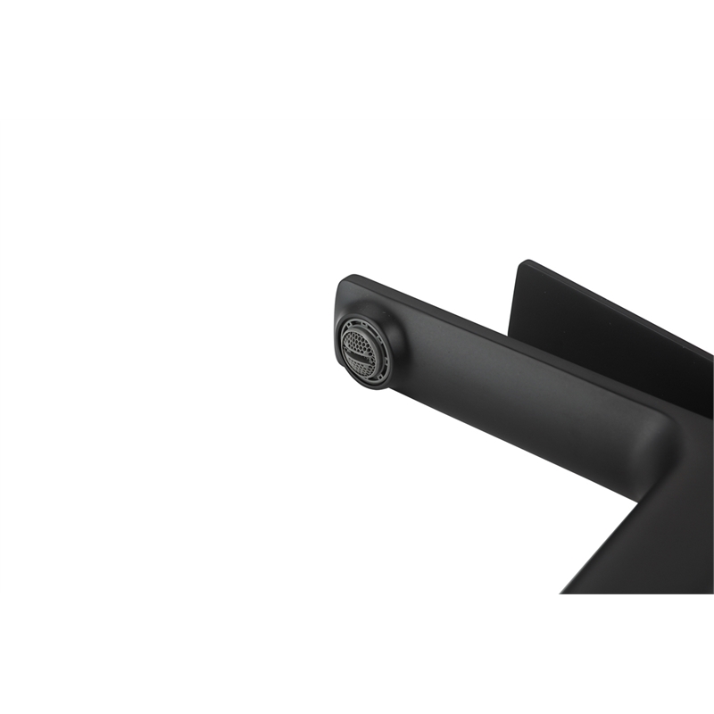 Elegant Kitchen and Bath Lena Brass Single Hole Bathroom Faucet in Matte Black