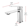 Elegant Kitchen and Bath Lena Brass Single Hole Bathroom Faucet in Chrome